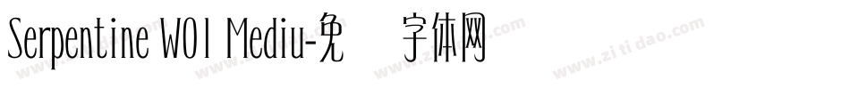 Serpentine W01 Mediu字体转换